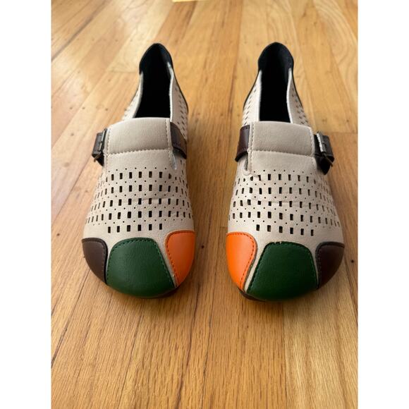 Mary Jane Ballet Flat Cream Brown Designer Inspired Size 7 (CN 240) - Picture 4 of 9